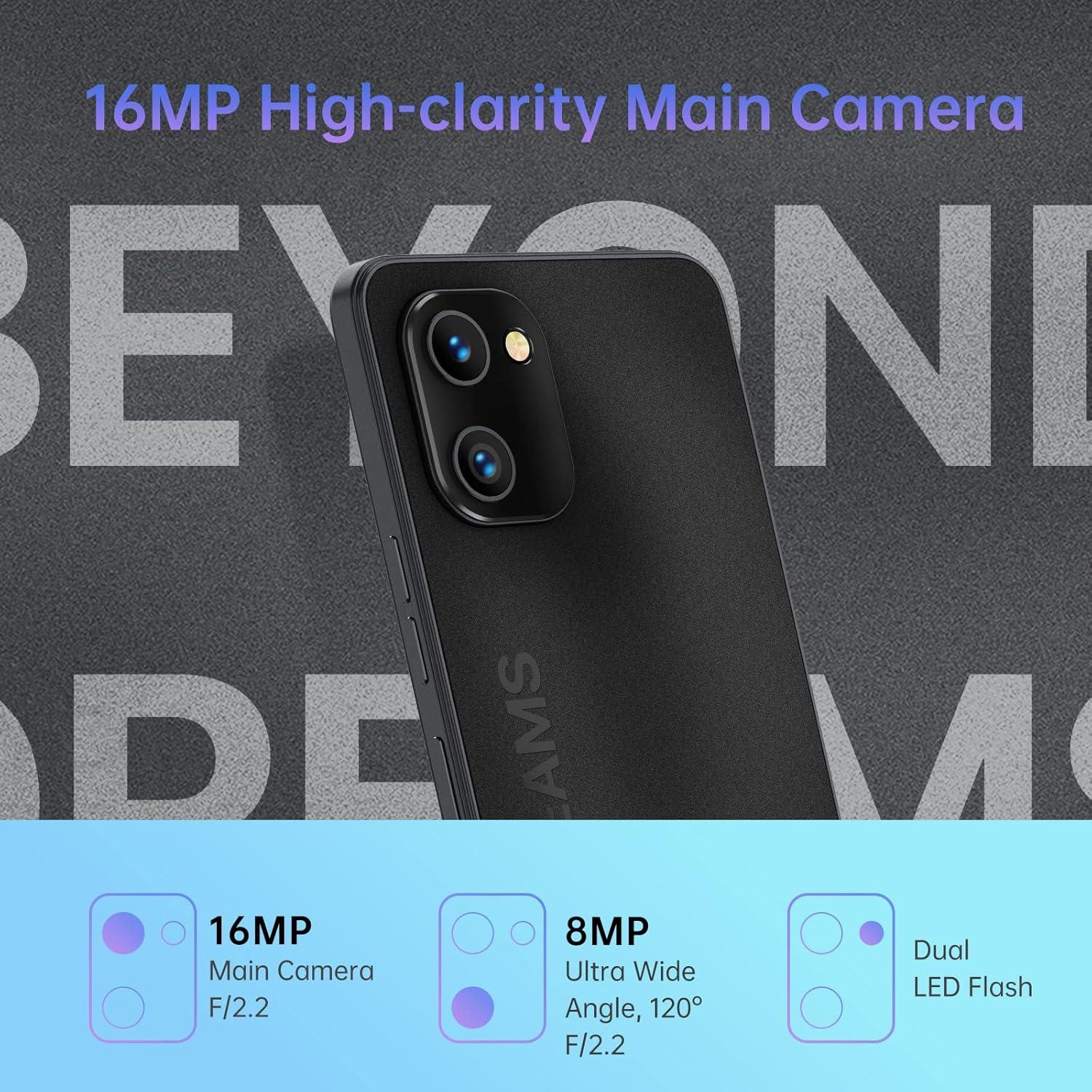 Smartphone UMIDIGI A13S 4GB RAM 64GB Negro Pantalla 6.7"