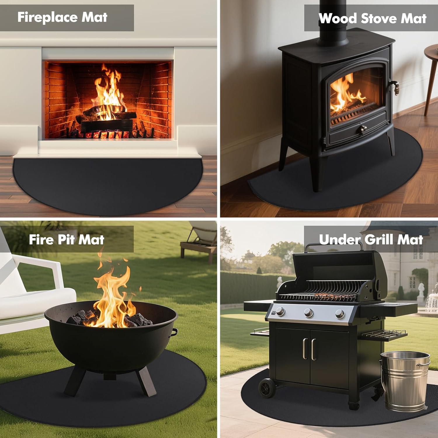 Alfombrilla para Chimenea TOHONFOO 106.68 x 60.96 cm Antideslizante