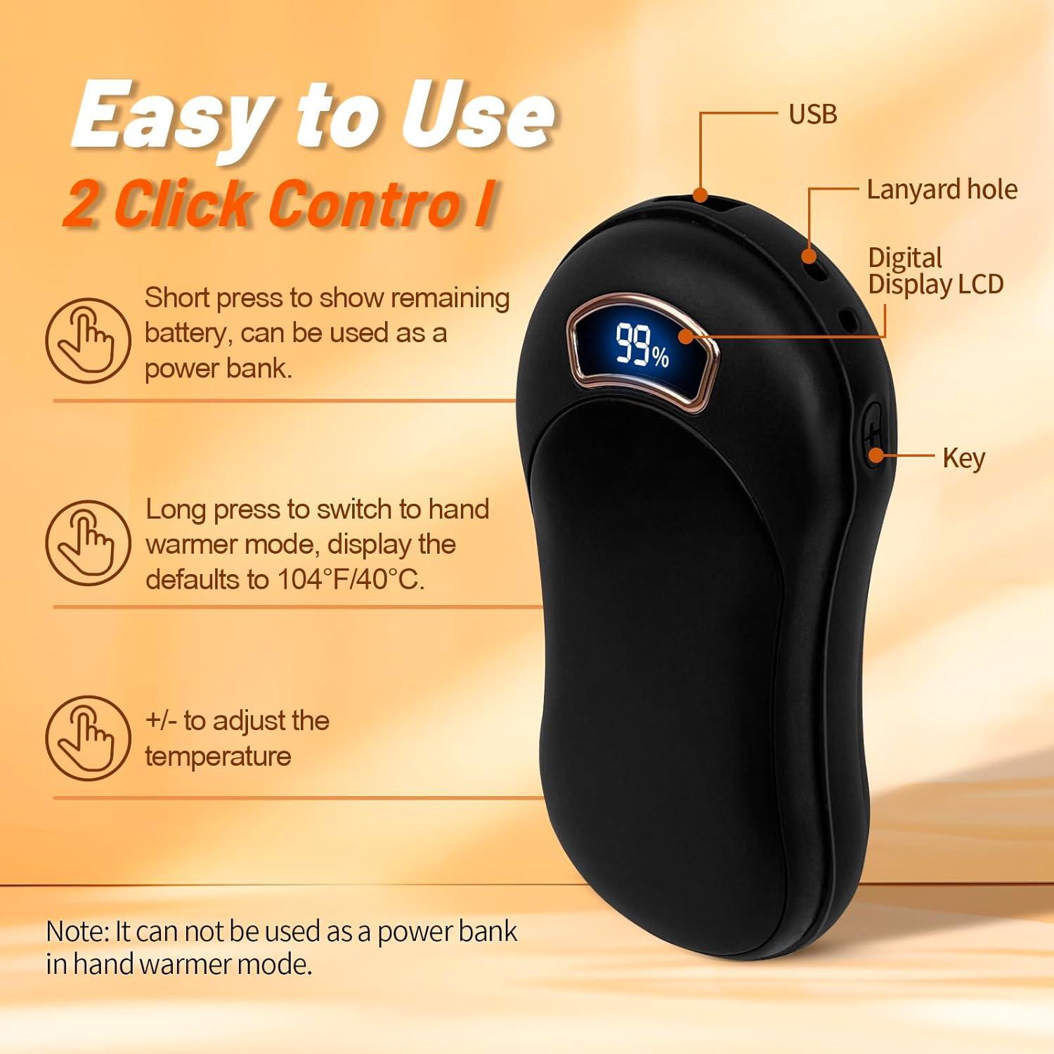 Calentador de Manos Eléctrico Belovedone 8000mAh Portátil