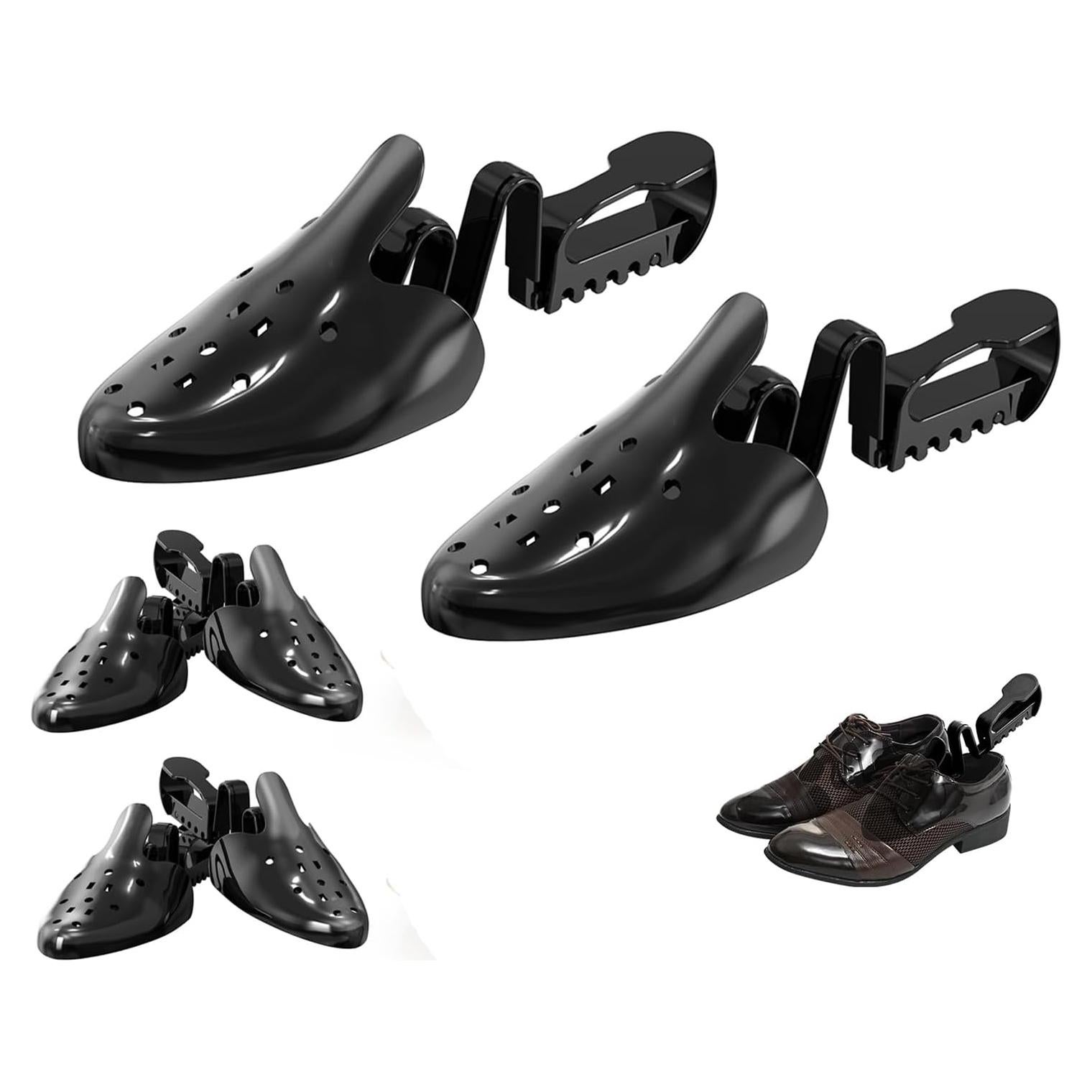 Árboles para Zapatos Ajustables 3 Pares Hombre Mujer Negro