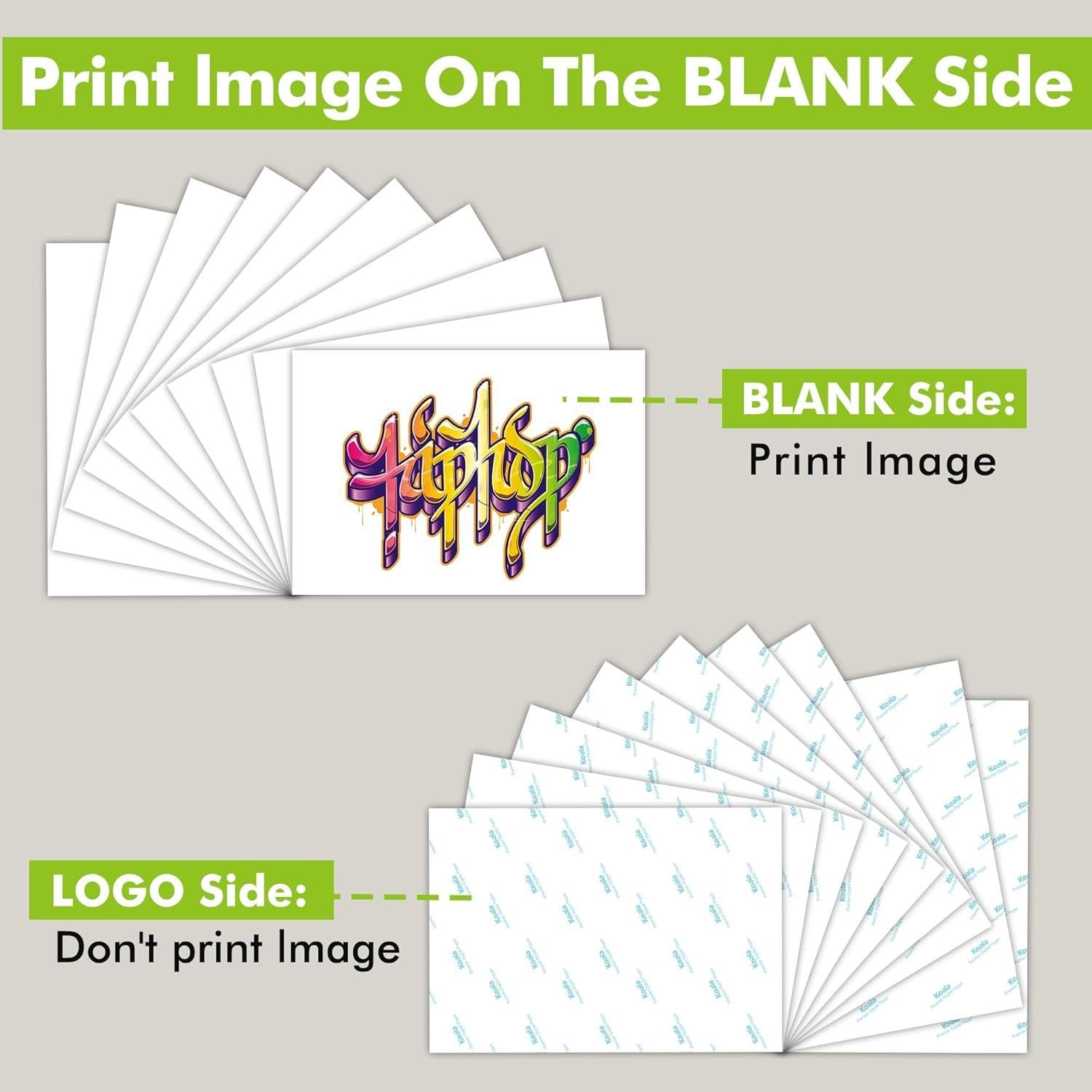 Papel de Transferencia de Calor Koala 10 Hojas 21.6x27.9 cm