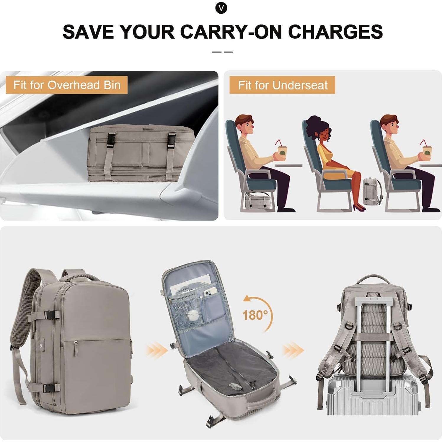 Mochila de Vacío UPPACK 31L con Puerto USB y Compartimentos
