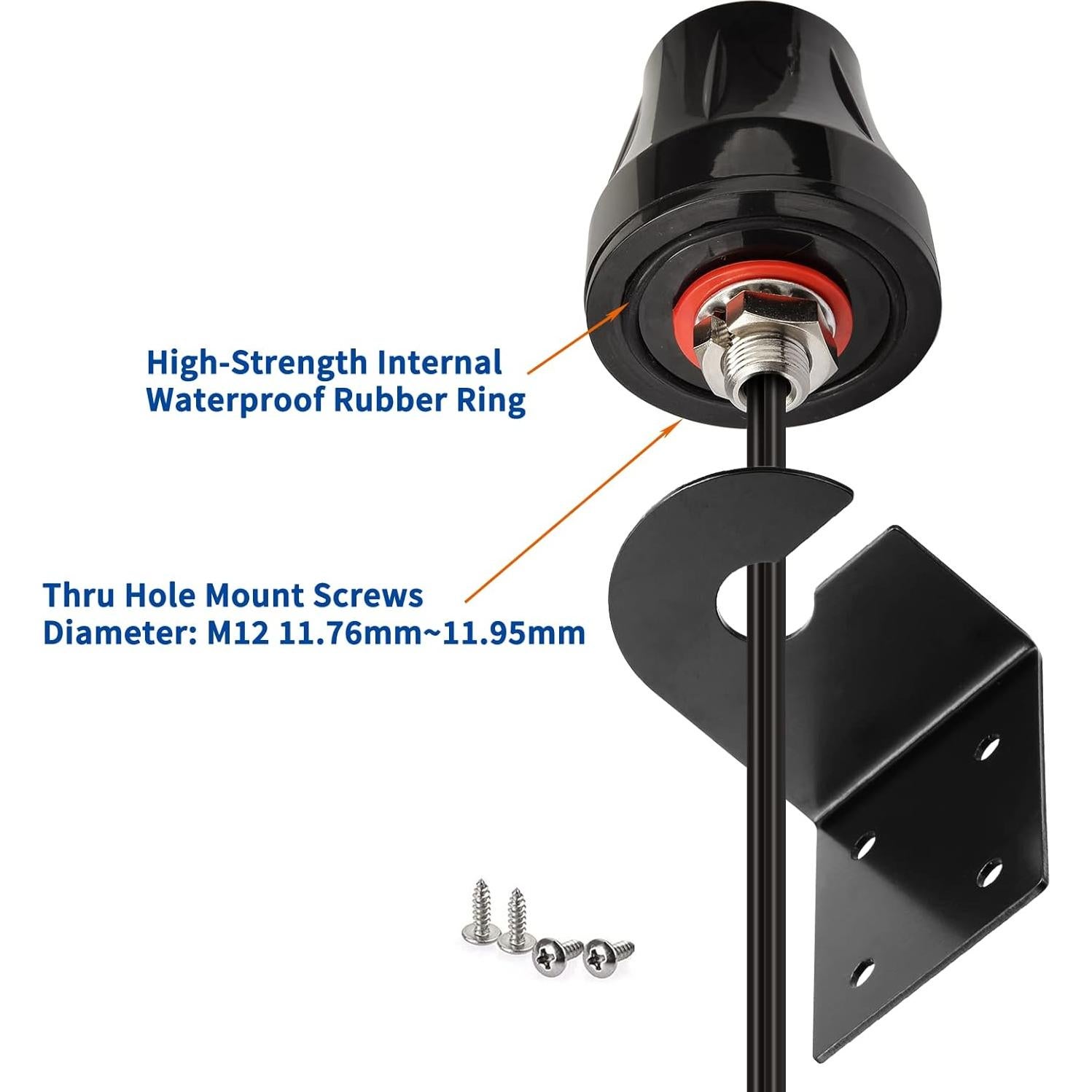 Antena MIMO 4G LTE Bingfu SMA Masculino 3dBi Impermeable