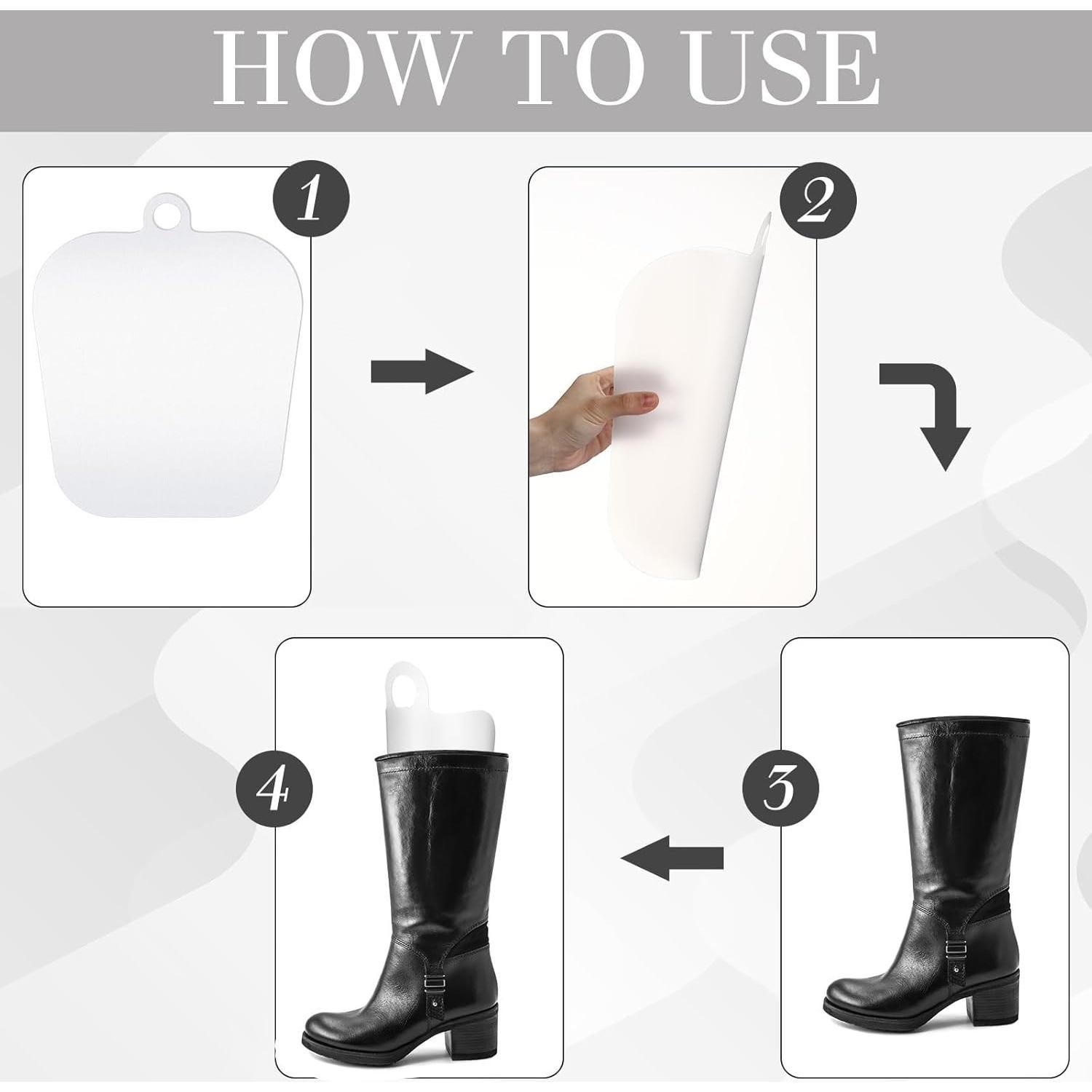 30 Insertos Soporte para Botas Altas Domensi 40.64 cm Transparente