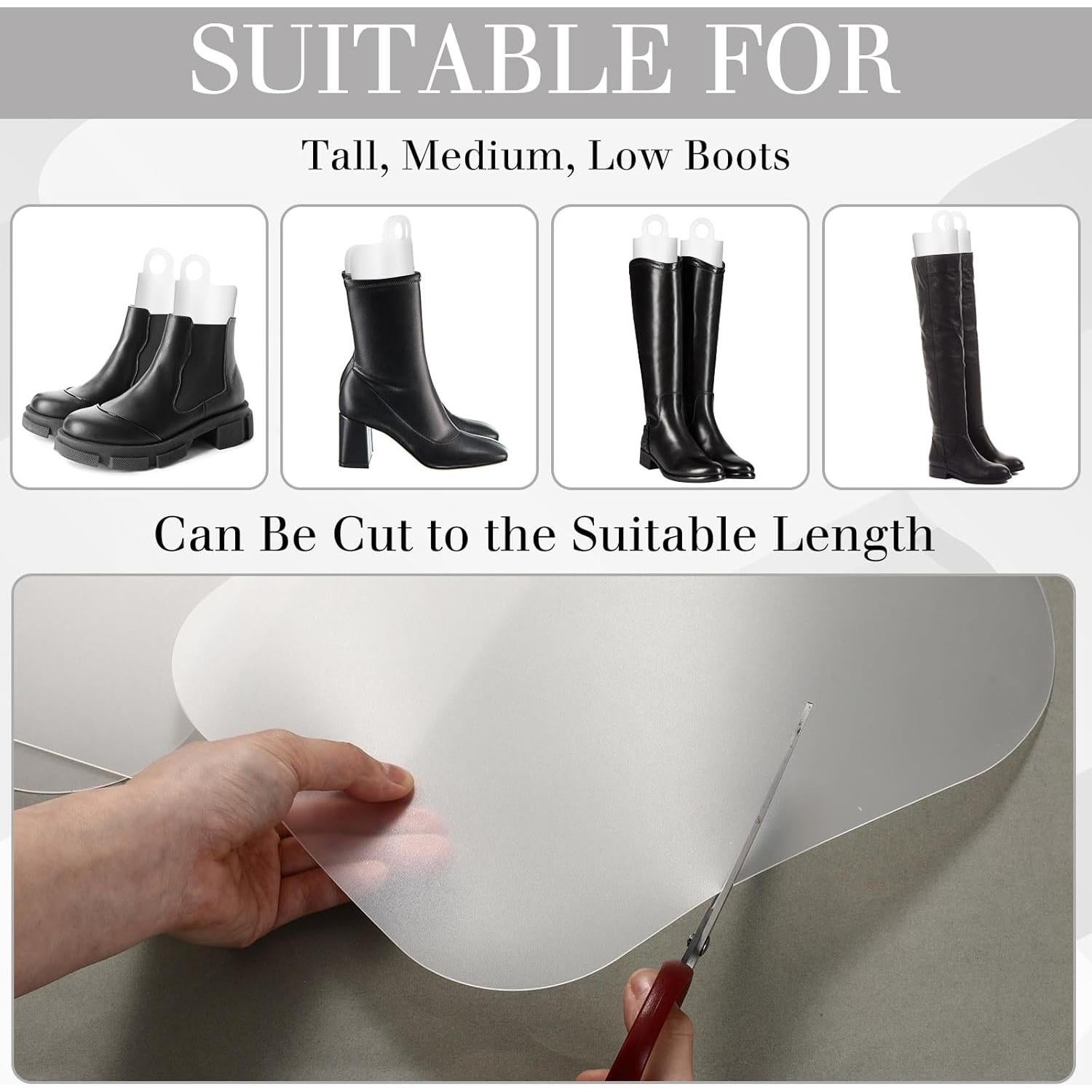 30 Insertos Soporte para Botas Altas Domensi 40.64 cm Transparente