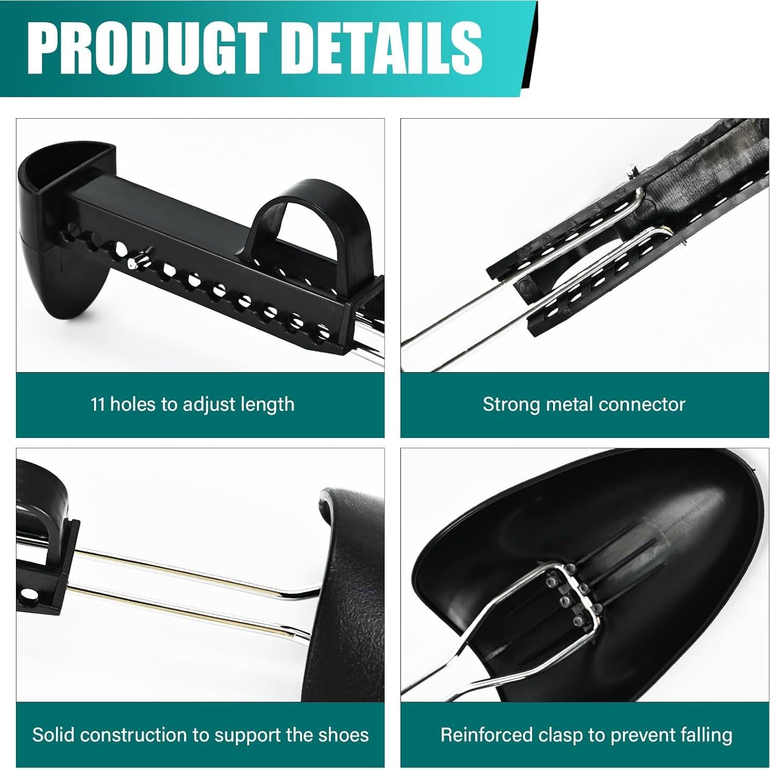 Estiradores de Zapatos Plásticos EchoDone - 10 Pares Ajustables