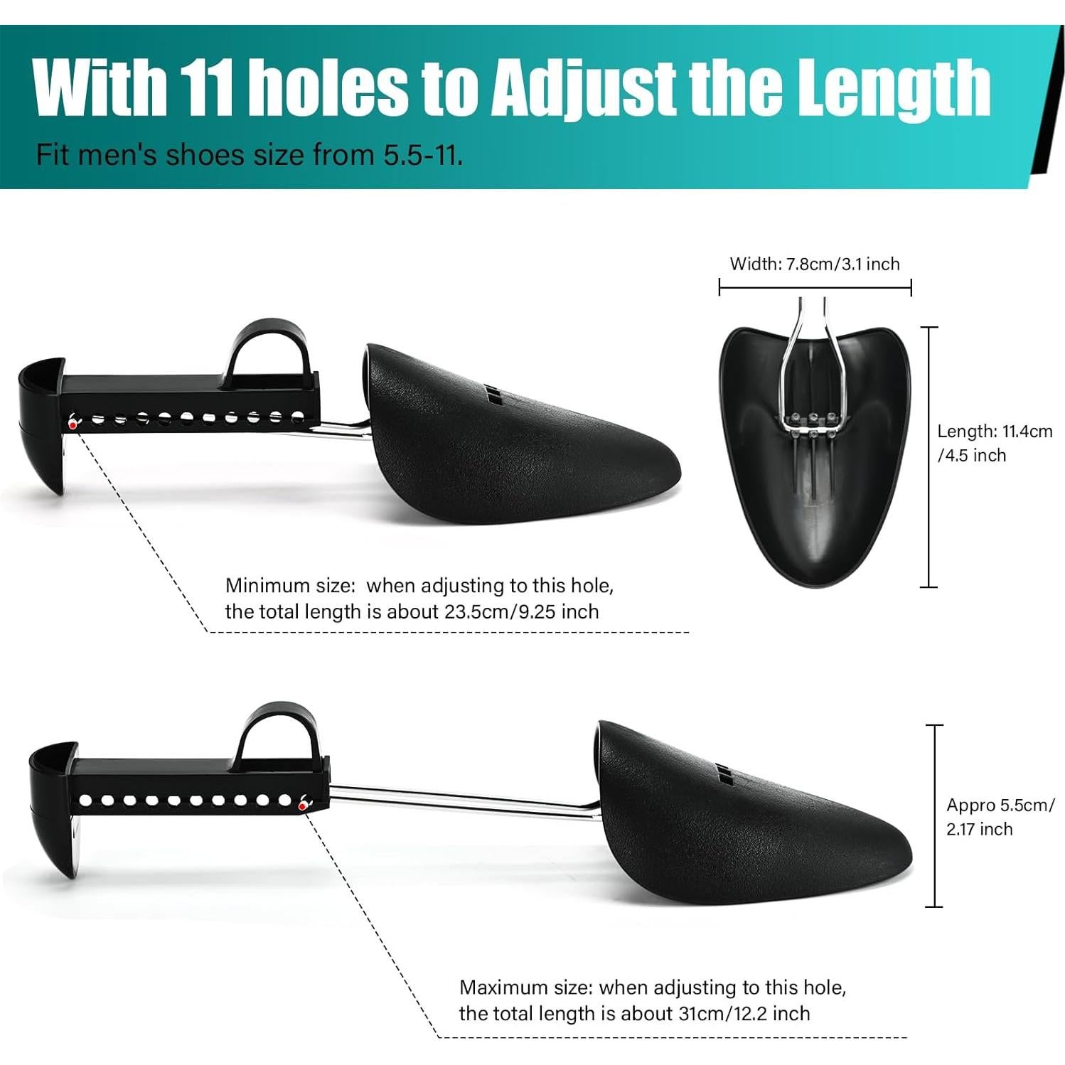 Estiradores de Zapatos Plásticos EchoDone - 10 Pares Ajustables
