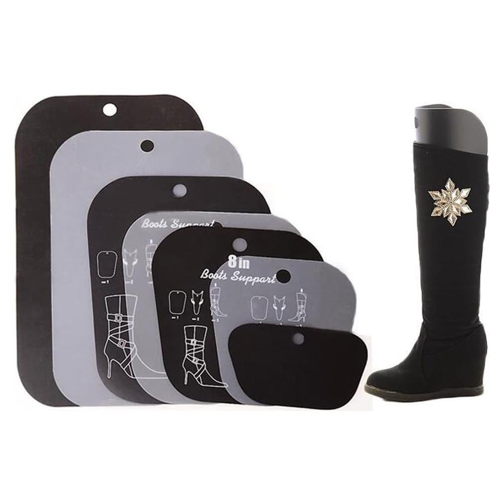 Soporte para Botines Elandy - 2 Pares, 18 Pulgadas, Negro y Transparente
