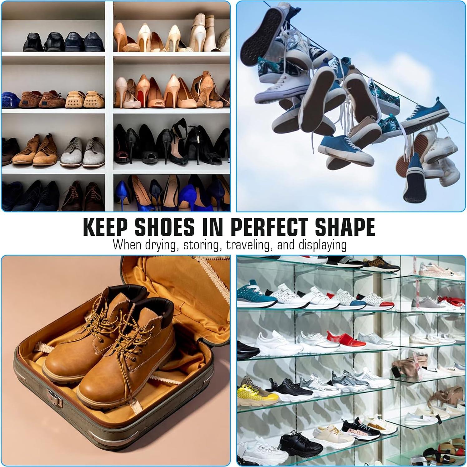 Formadores de Zapatos Transparentes MBAIYO 12 Piezas Ajustables