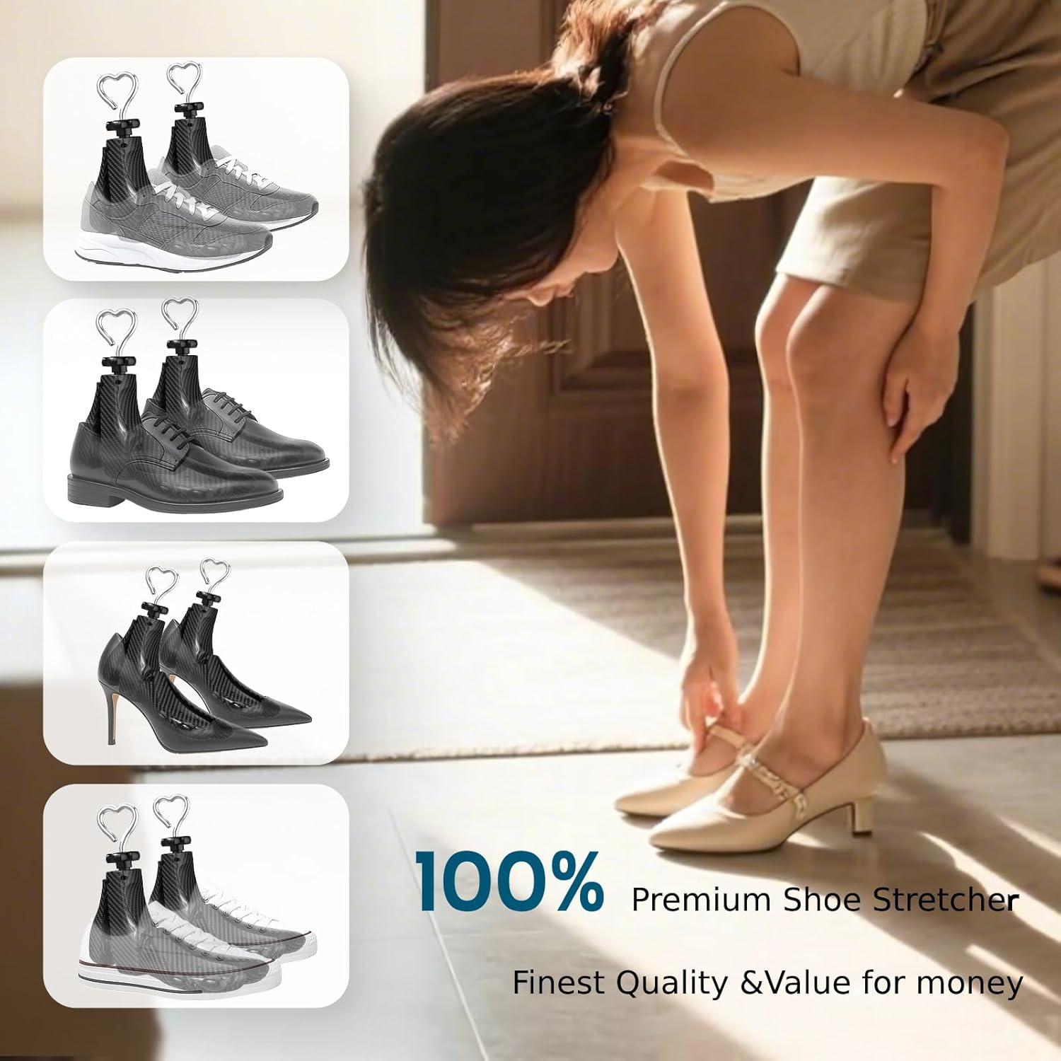 Estirador de Zapatos Ajustable JJDPARTS Unisex Negro