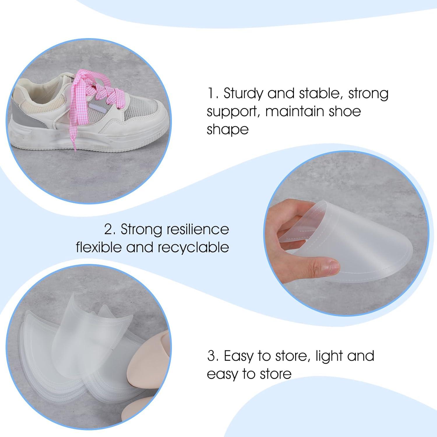 16 Estiradores de Zapatos Xinjoduz Ajustables Transparentes