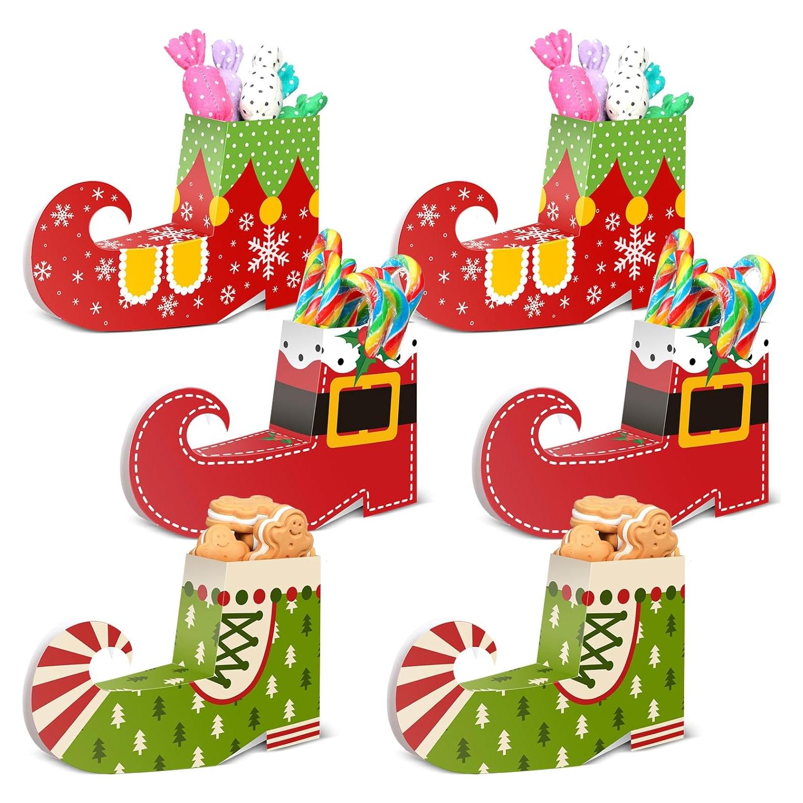 Cajas de Regalo de Navidad Tioncy 6 Pcs en Forma de Bota