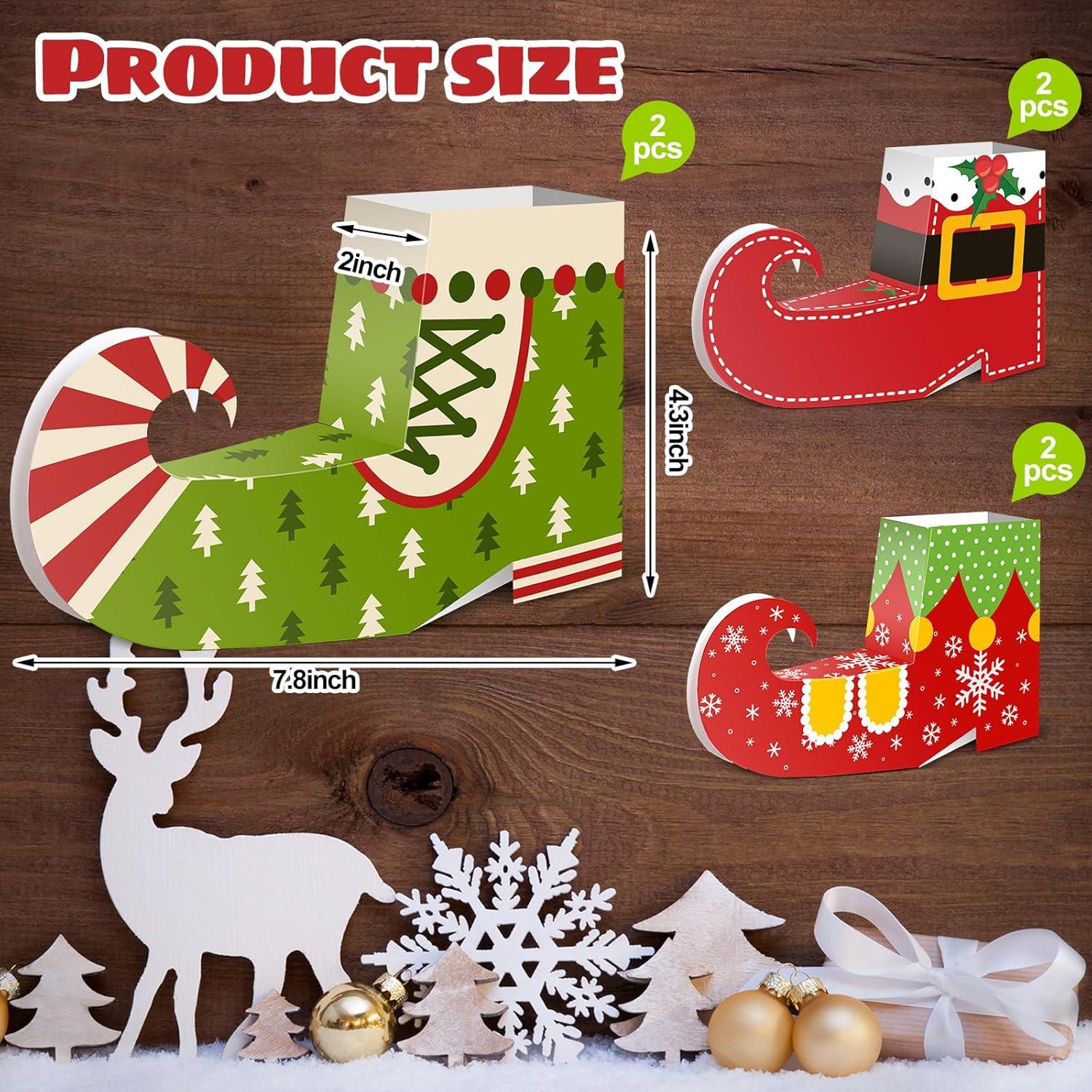 Cajas de Regalo de Navidad Tioncy 6 Pcs en Forma de Bota