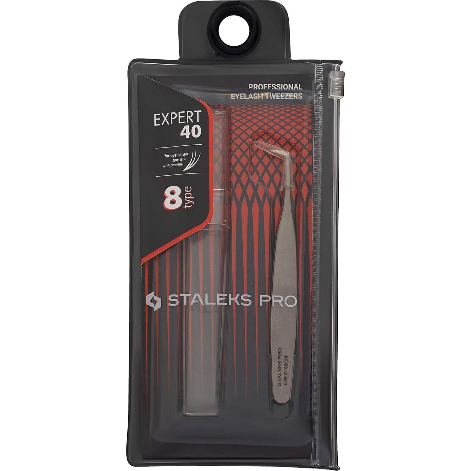 Pinzas para Pestañas Staleks Pro EXPERT 40 Tipo 8 - Acero Inoxidable
