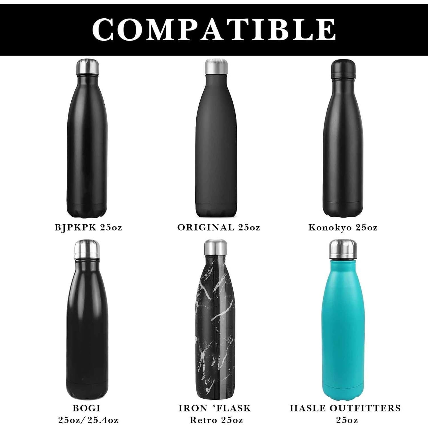 Linkidea 2 Botellas de Agua Silicona 25oz Compatible