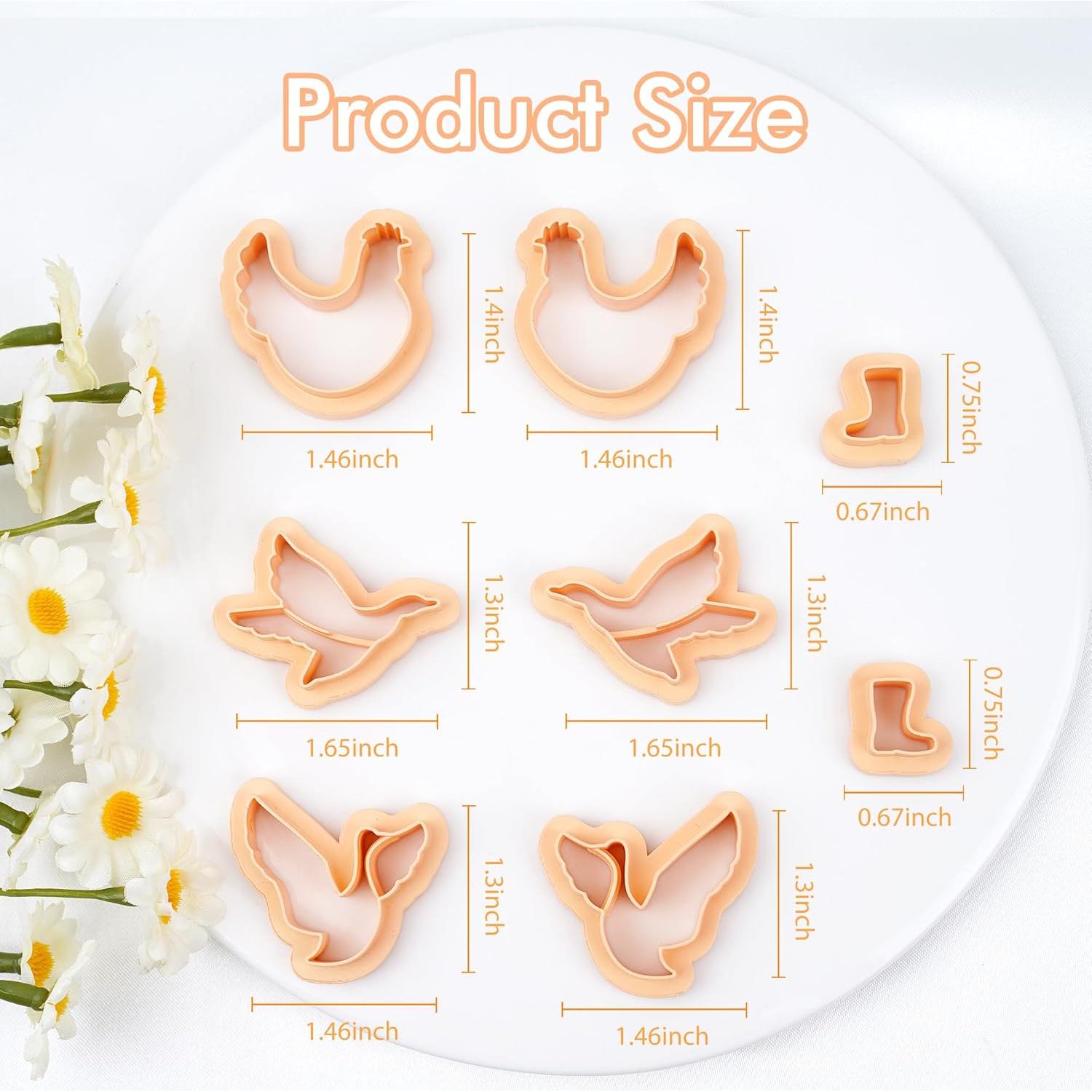 Cortadores de Arcilla Polimérica Puocaon - 8 Piezas Granja