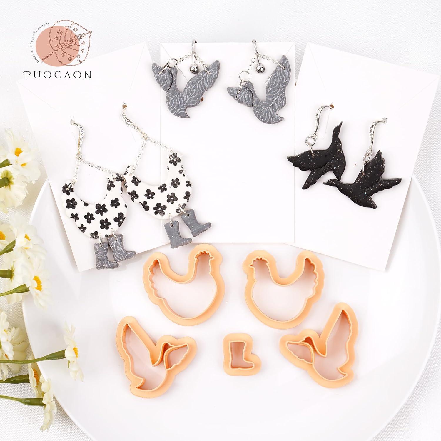 Cortadores de Arcilla Polimérica Puocaon - 8 Piezas Granja