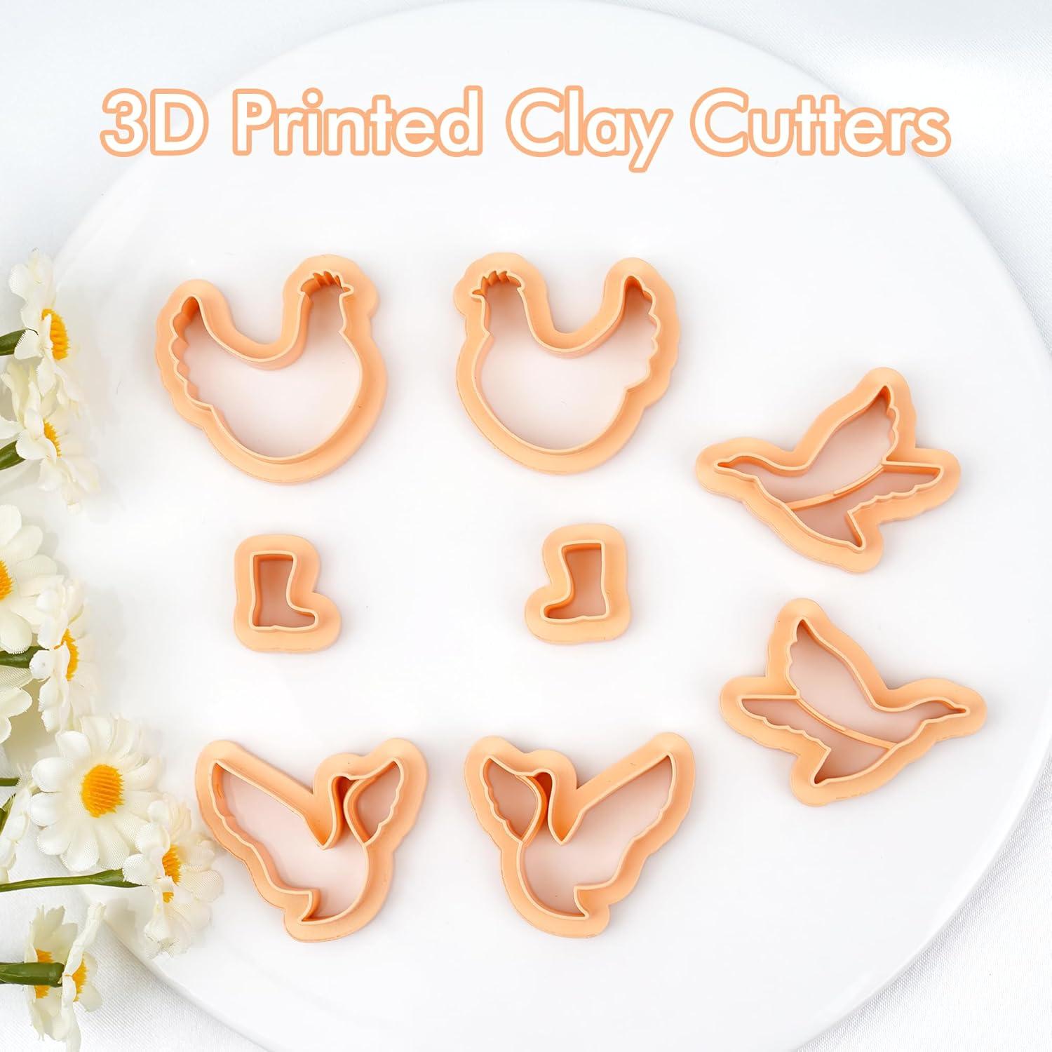 Cortadores de Arcilla Polimérica Puocaon - 8 Piezas Granja