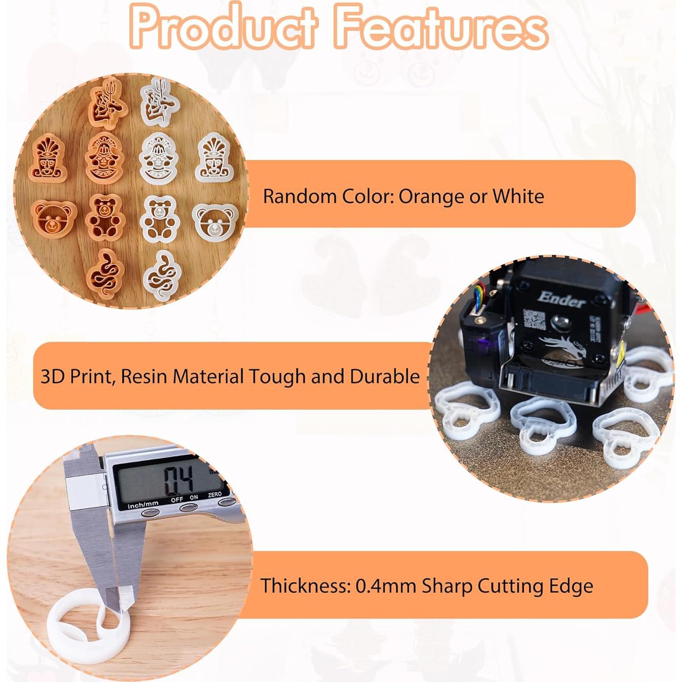 Cortadores de Arcilla Polimérica Puocaon - 8 Piezas Granja