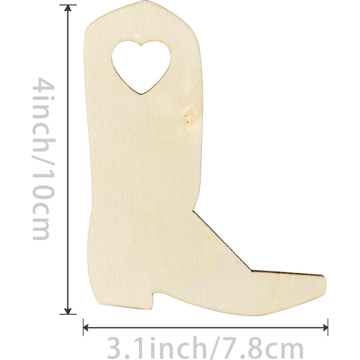 Plantilla de Bota Vaquera de Madera Zontween 20 Piezas 10 cm