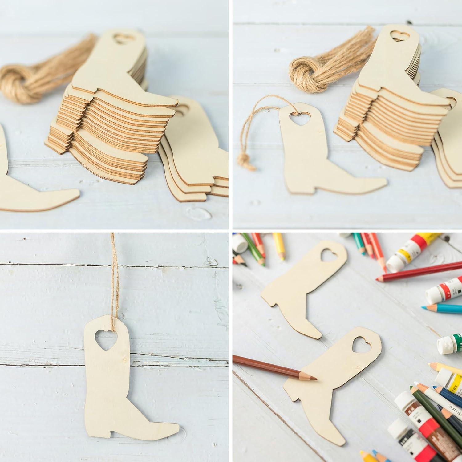 Plantilla de Bota Vaquera de Madera Zontween 20 Piezas 10 cm