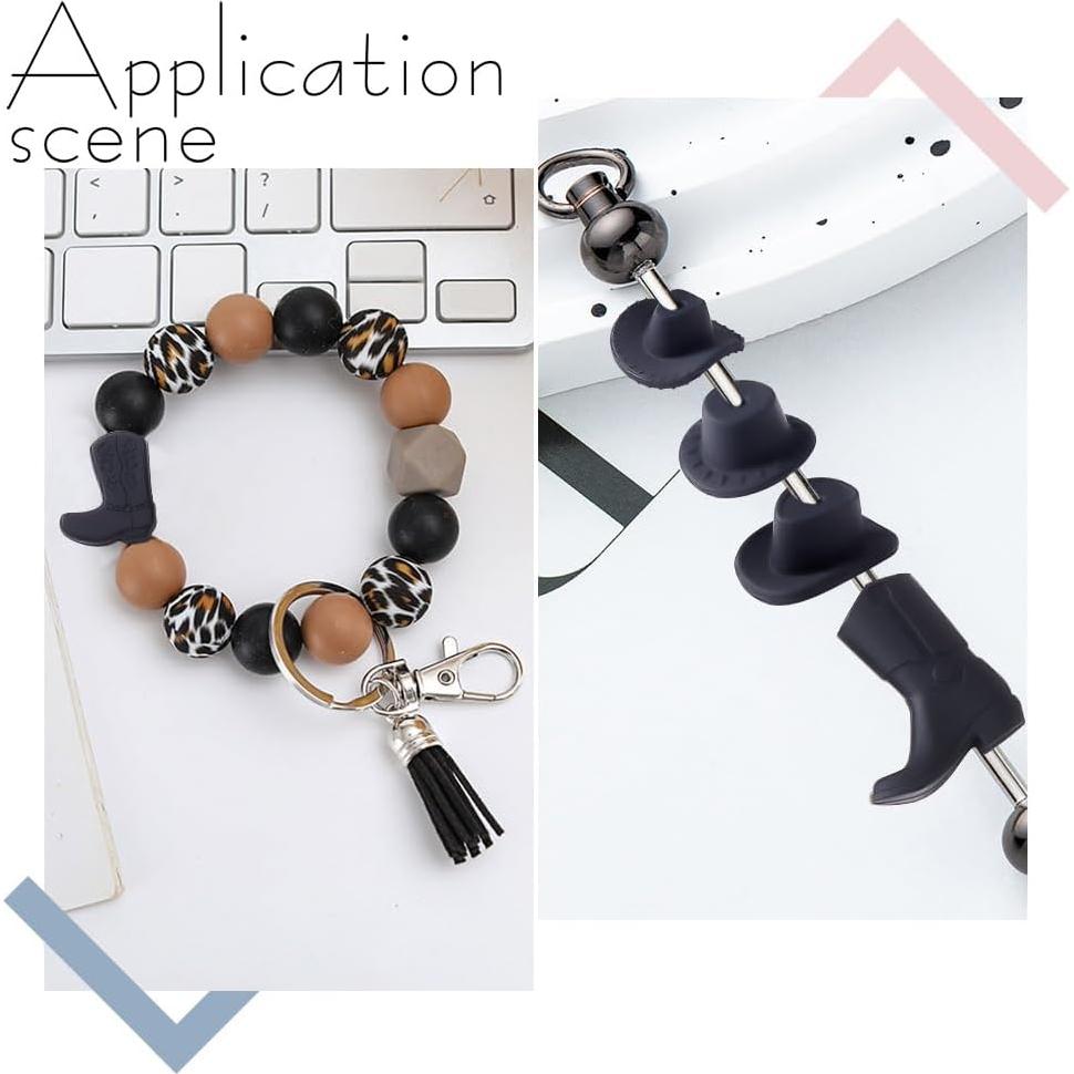 Perlas de Silicona arricraft 26 Pcs Botas y Sombreros Negros