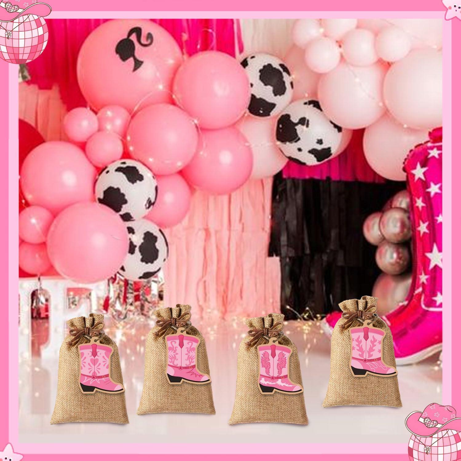 48 Bolsas de Yute con Etiquetas Bota SUNDIDIY 10x14cm