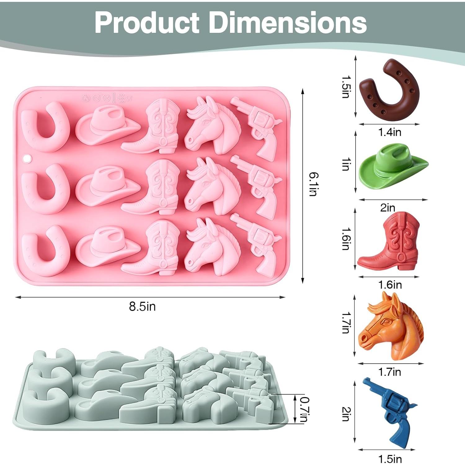 Moldes de Chocolate Cowboy Zarbulon - 3 Piezas Silicona