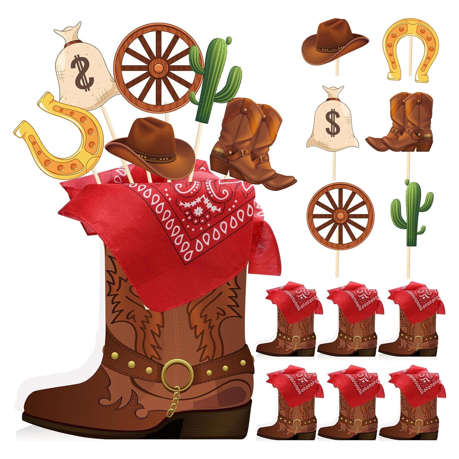 Centros de Mesa Fiesta Vaquera Weekgrat - 129 Piezas Decorativas