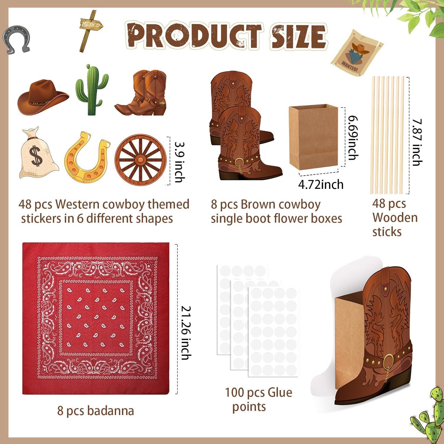 Centros de Mesa Fiesta Vaquera Weekgrat - 129 Piezas Decorativas