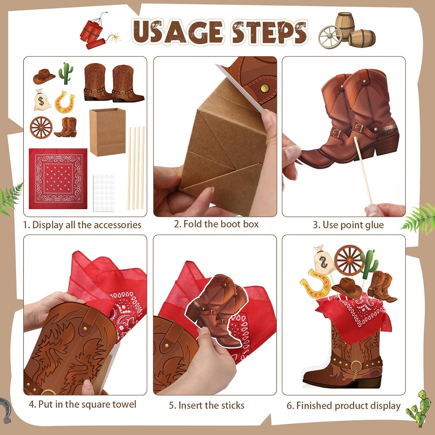 Centros de Mesa Fiesta Vaquera Weekgrat - 129 Piezas Decorativas