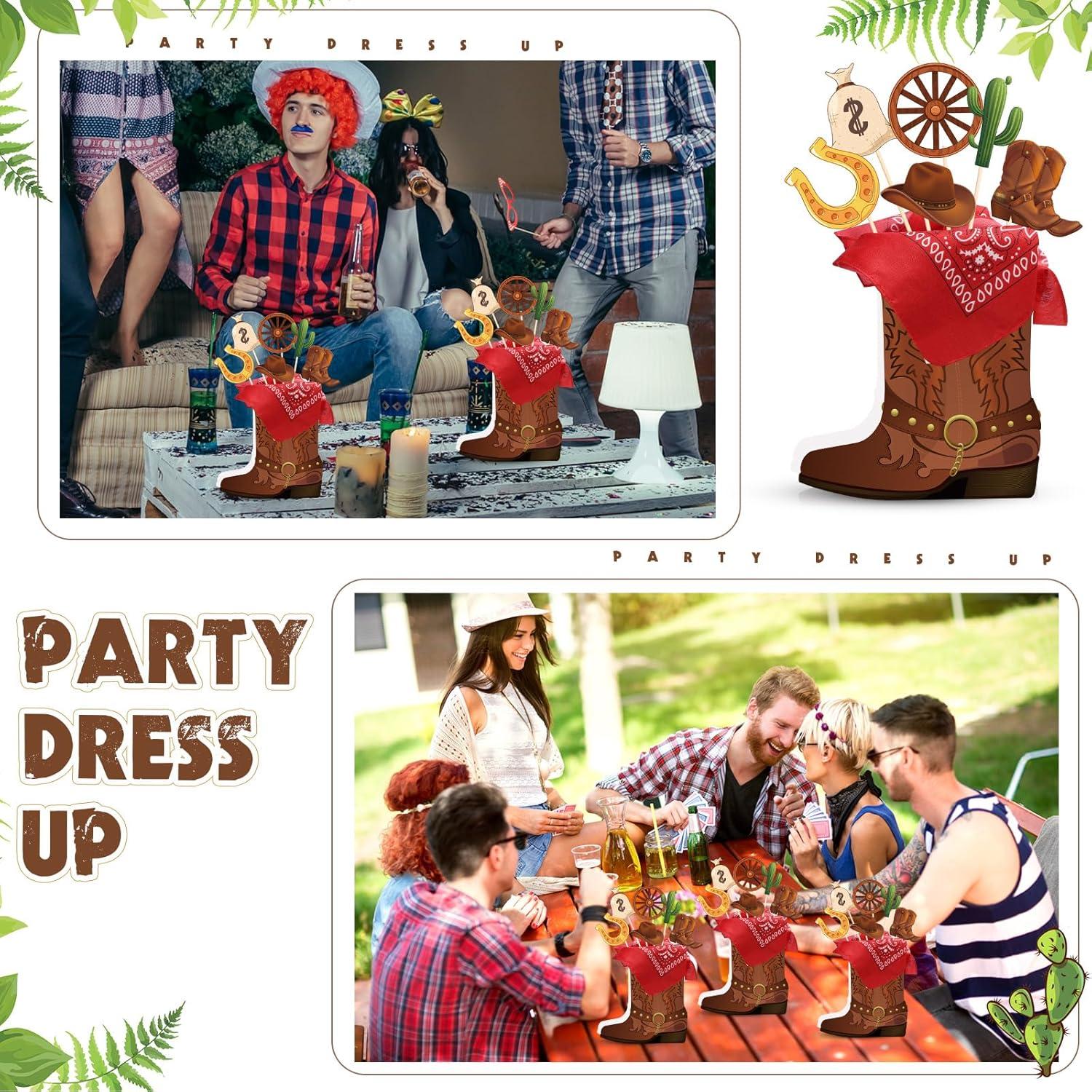 Centros de Mesa Fiesta Vaquera Weekgrat - 129 Piezas Decorativas