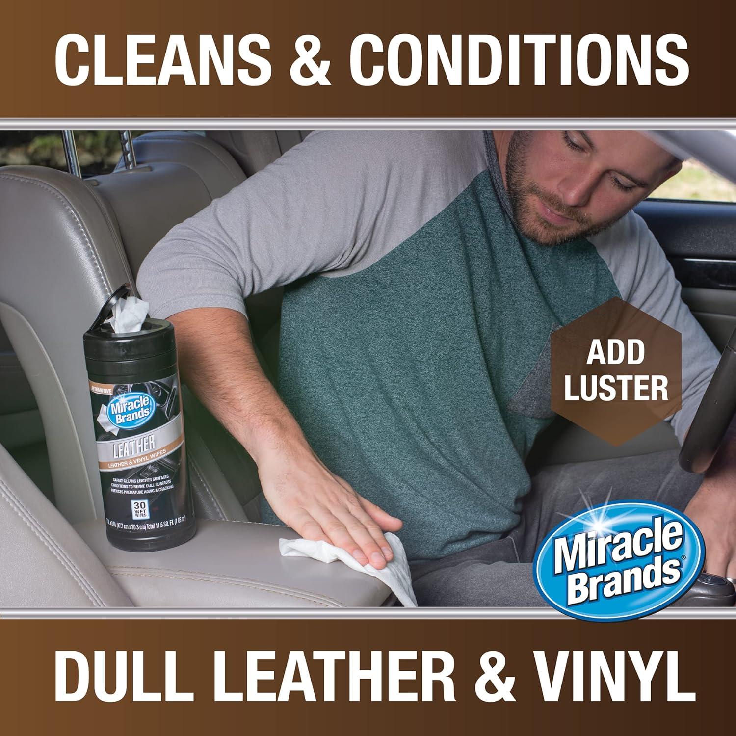 Toallitas de Cuero Miracle Brands - 30 Unidades, Limpieza y Cuidado