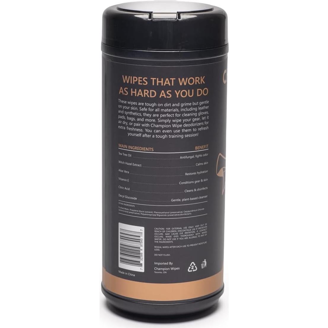 Toallitas de Limpieza Champion Wipes 45 Unidades Biodegradables