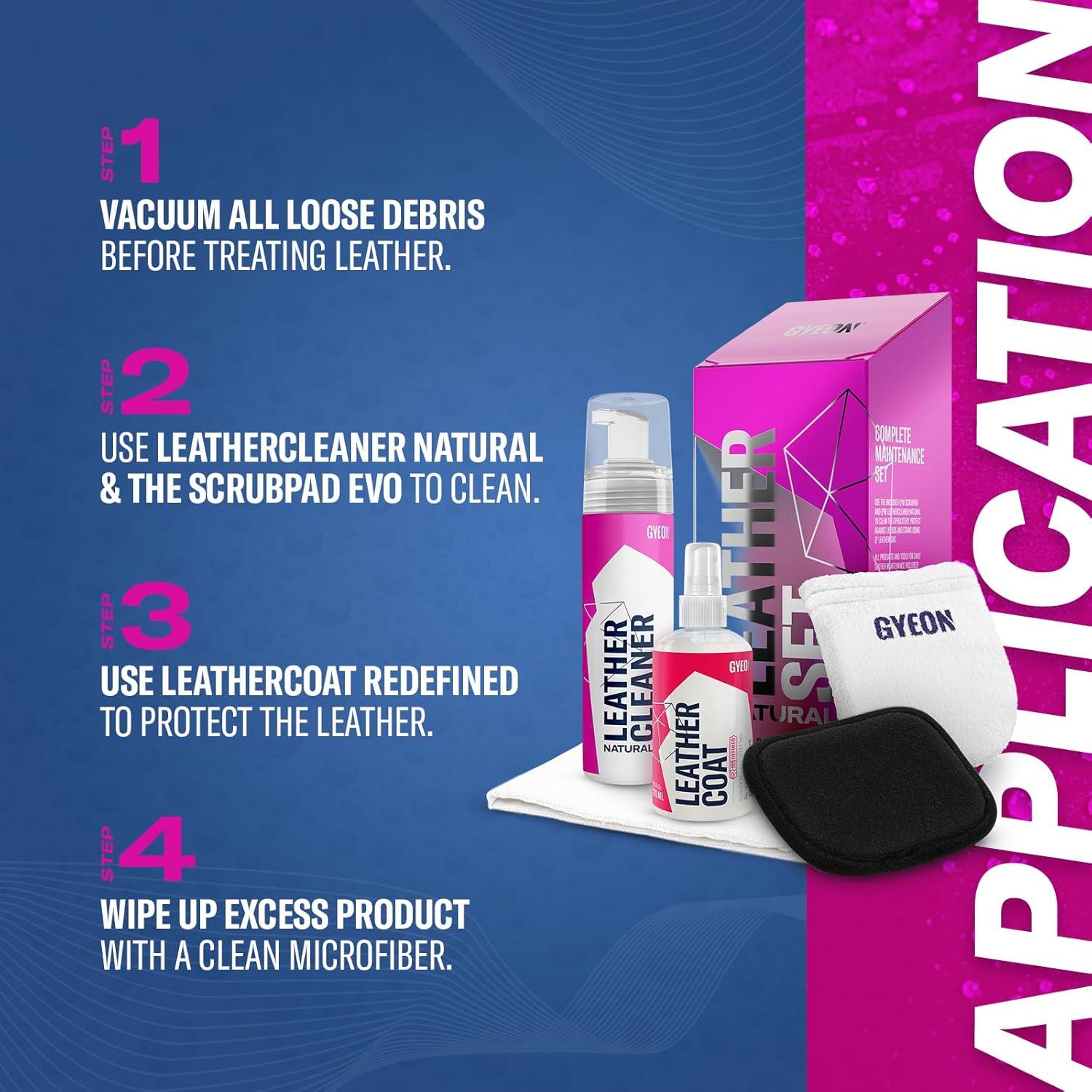 Kit de Limpieza y Protección de Cuero Gyeon Leather Set Natural