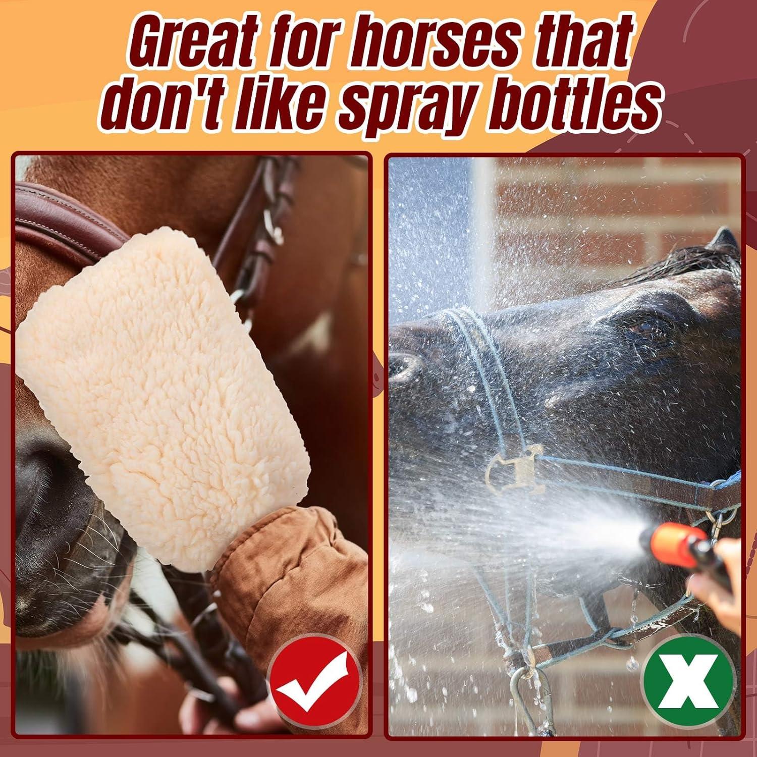 Mitón de Aseo para Caballos Sunnymove - Blanco 29x19 cm