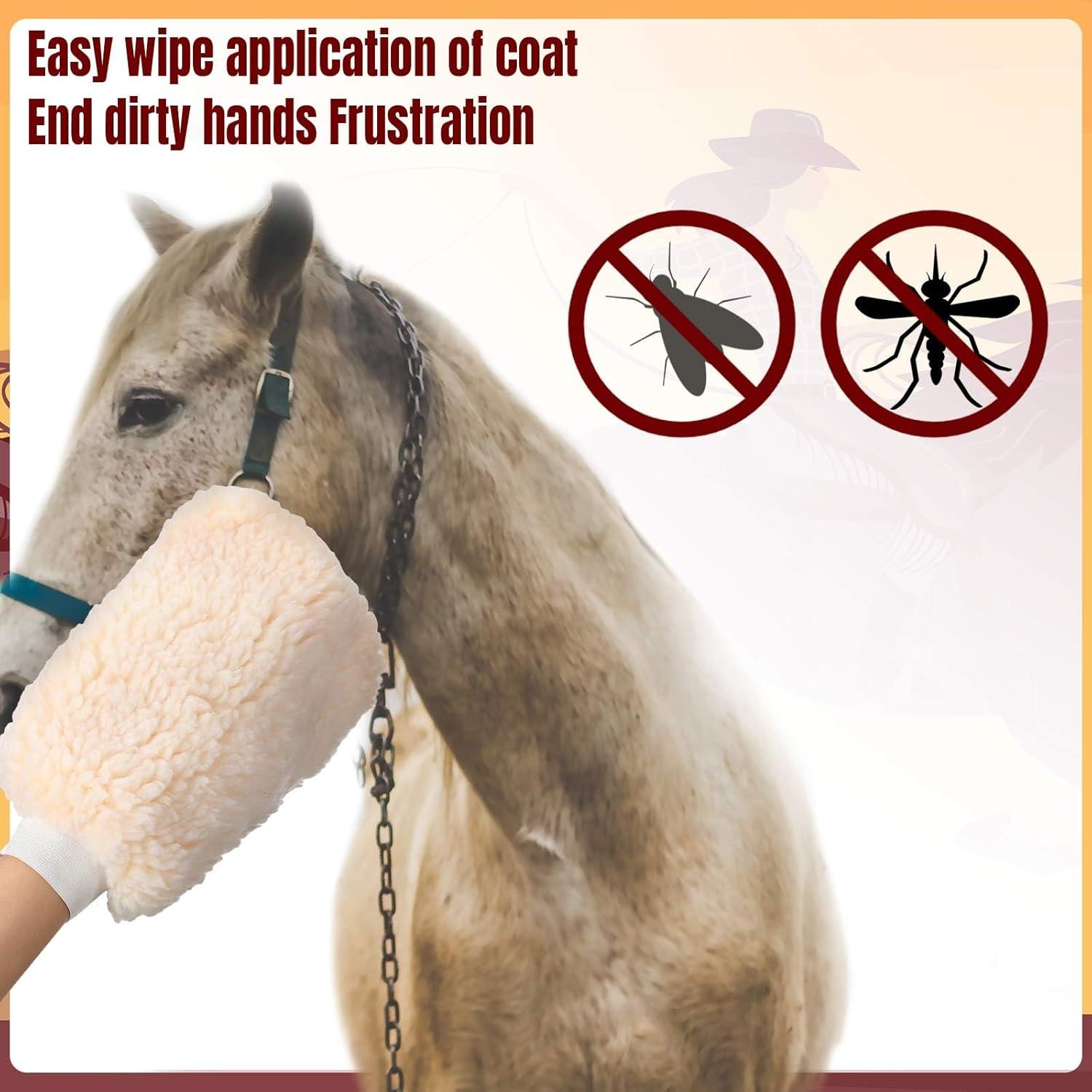 Mitón de Aseo para Caballos Sunnymove - Blanco 29x19 cm