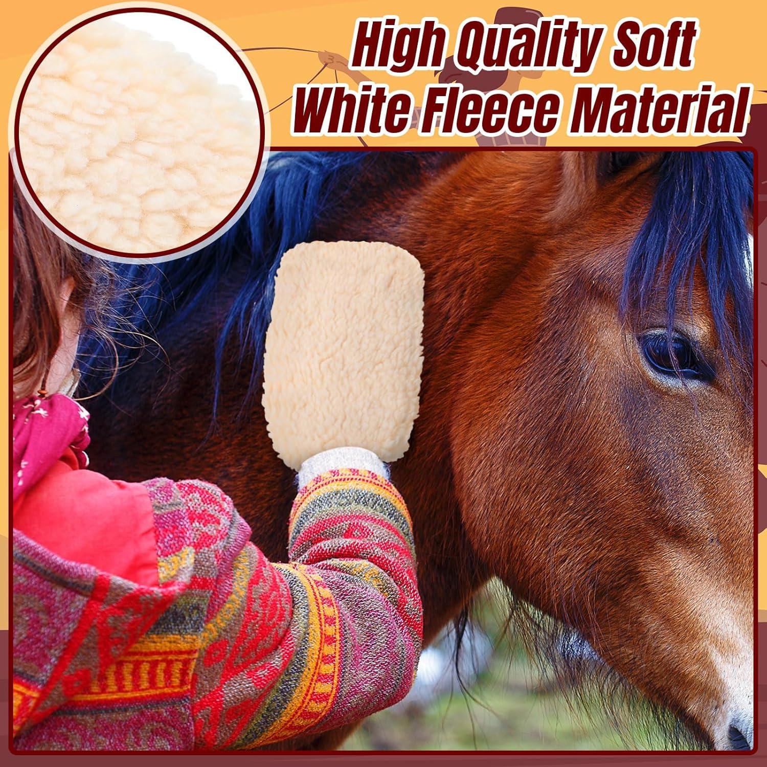 Mitón de Aseo para Caballos Sunnymove - Blanco 29x19 cm