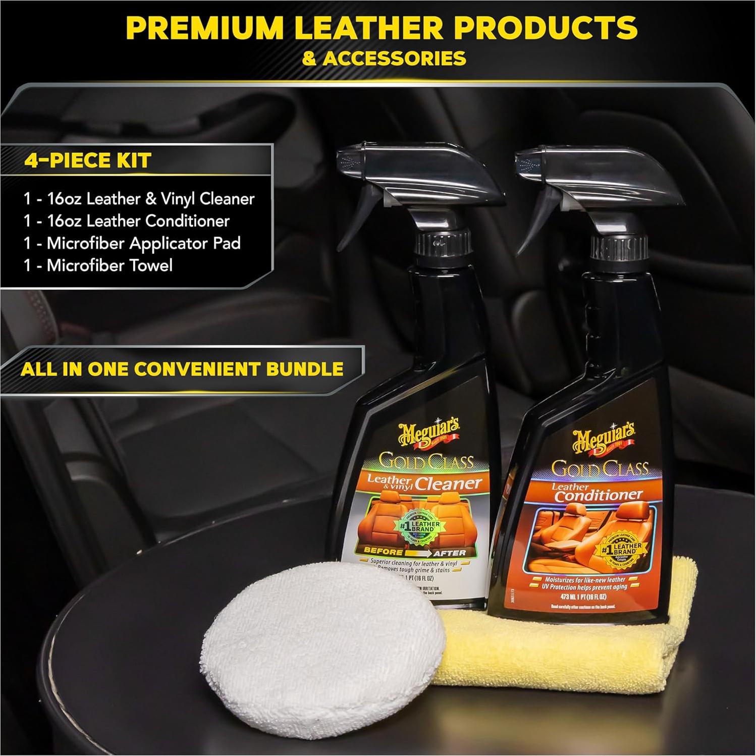 Kit de Cuidado de Cuero Meguiar's - Limpiador y Acondicionador 473 ml