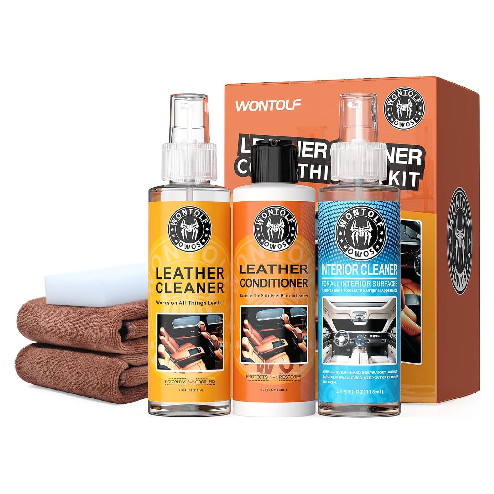 Kit de Limpiador y Acondicionador de Cuero Wontolf 0.6kg