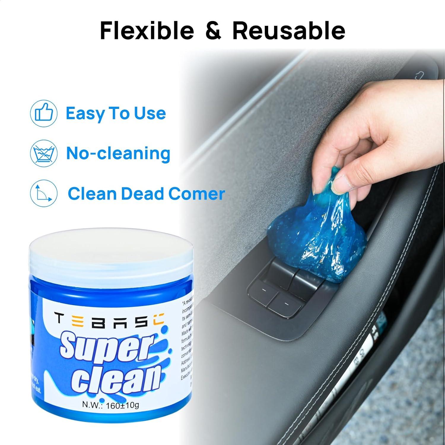 Kit de limpieza interior TEBASIC 8 piezas para Tesla Model 3/Y/S/X