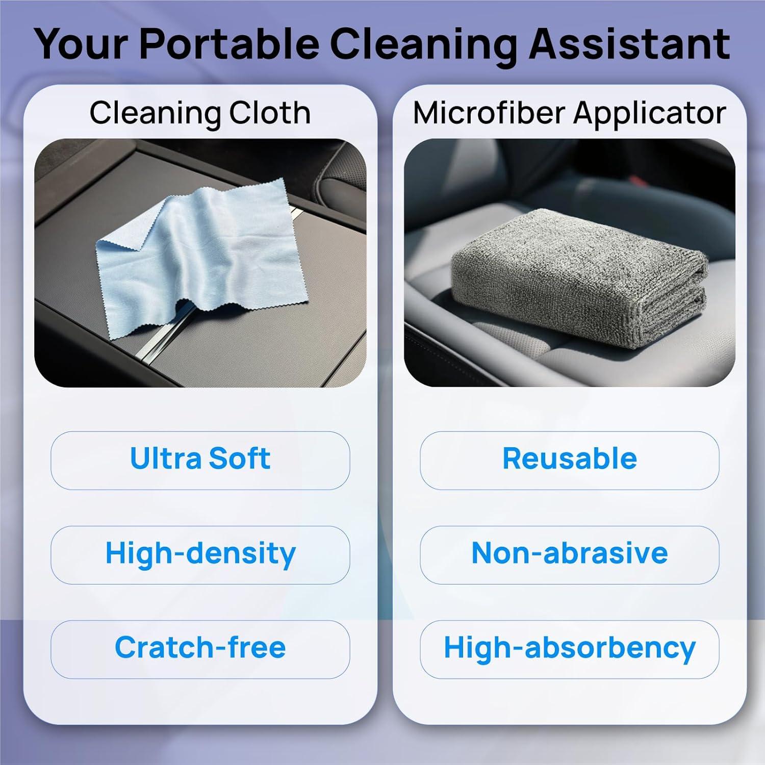 Kit de limpieza interior TEBASIC 8 piezas para Tesla Model 3/Y/S/X