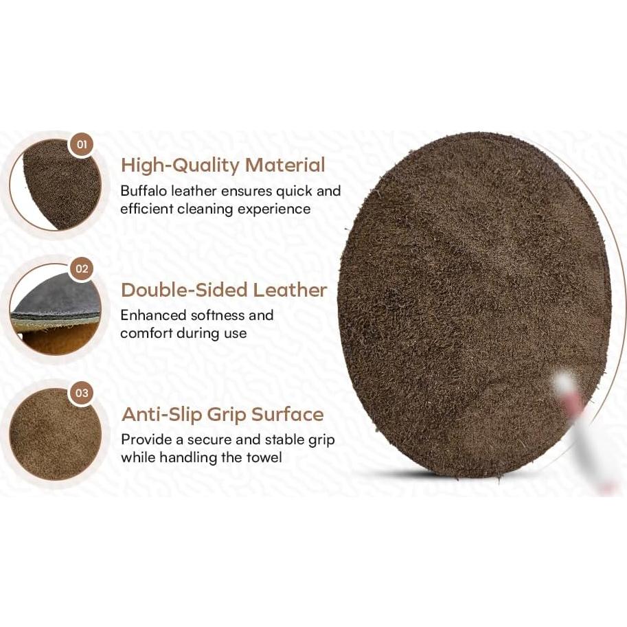 Paquete de 3 Toallas Shammy para Bowling Genérico - Cuero de Búfalo