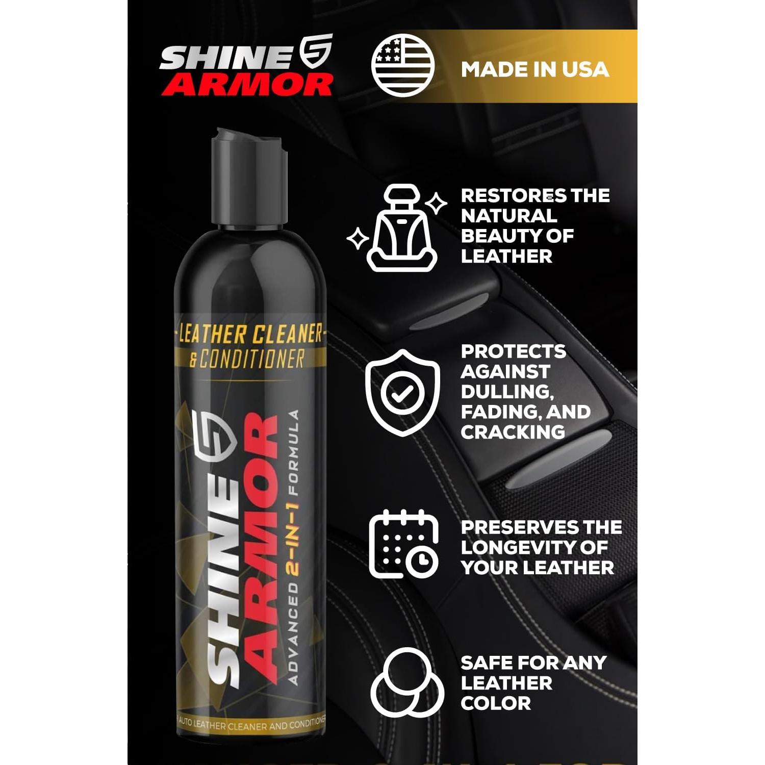 Limpiador y Acondicionador de Cuero Shine Armor 473ml - 2 en 1