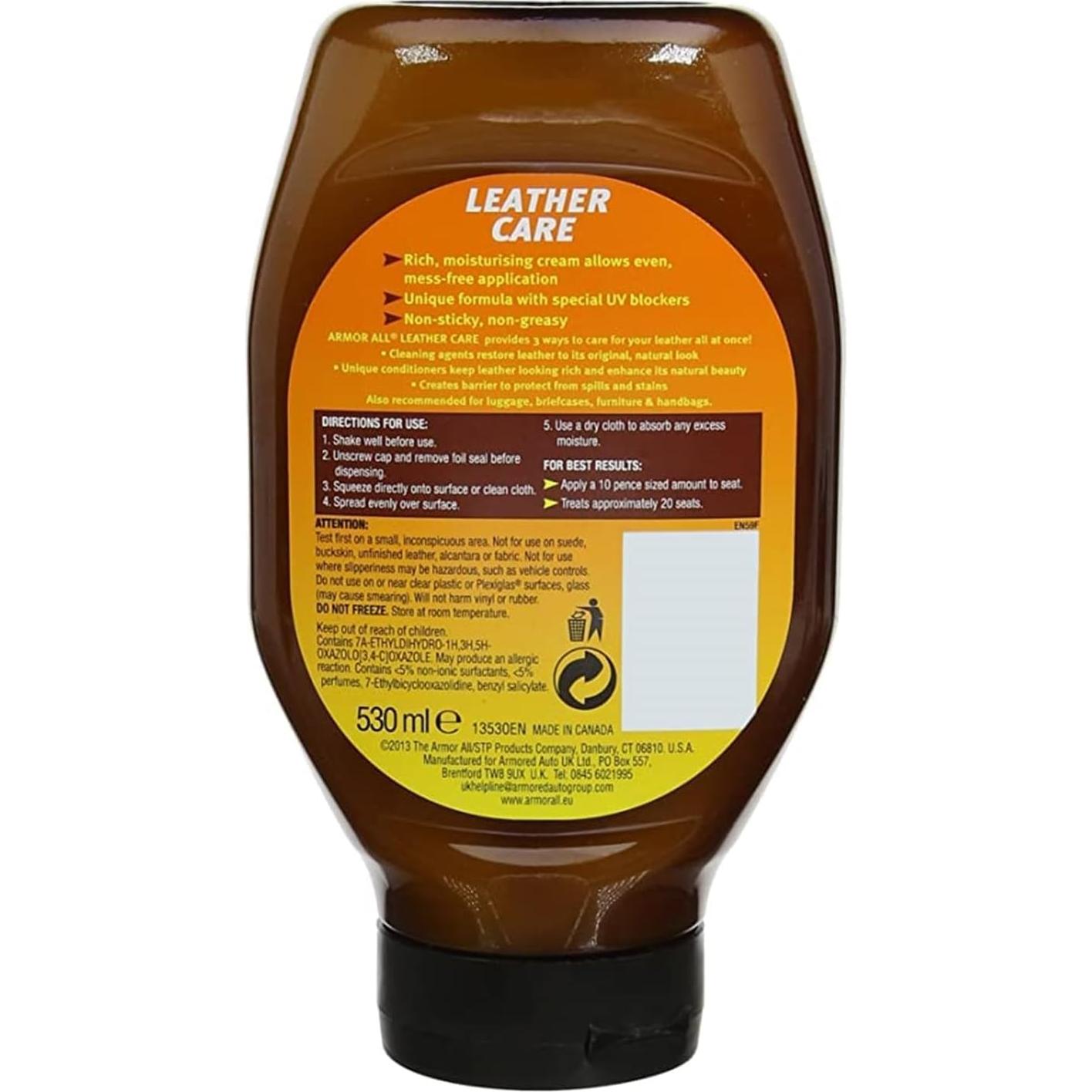 Gel Acondicionador de Cuero Armor All 532 ml - Limpiador y Protector