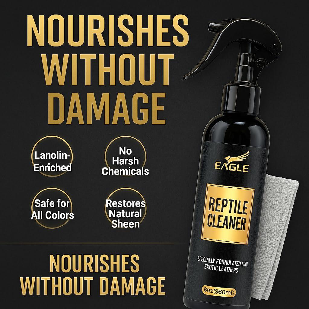 Limpiador y Acondicionador de Cuero Exótico Eagle 226ml - Spray para Botas, Zapatos y Accesorios