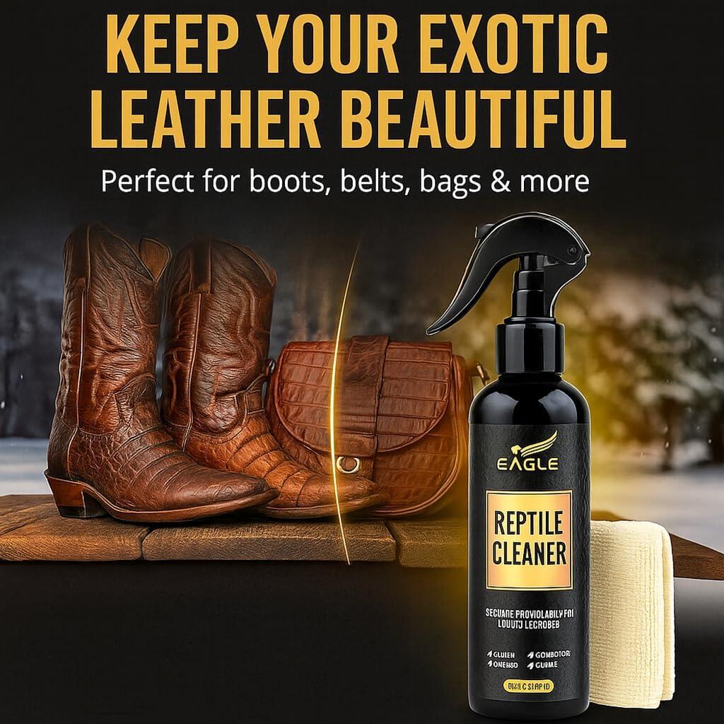 Limpiador y Acondicionador de Cuero Exótico Eagle 226ml - Spray para Botas, Zapatos y Accesorios