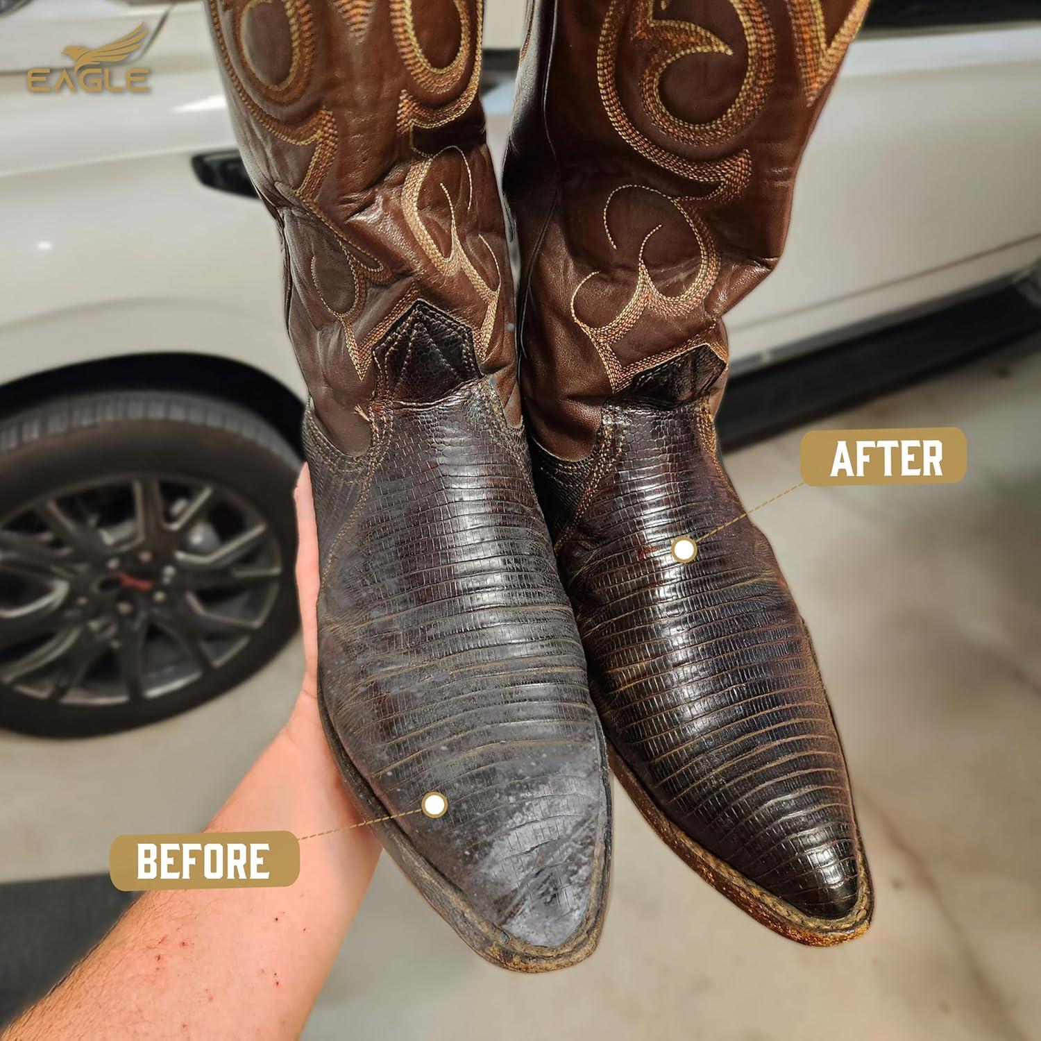 Limpiador y Acondicionador de Cuero Exótico Eagle 226ml - Spray para Botas, Zapatos y Accesorios