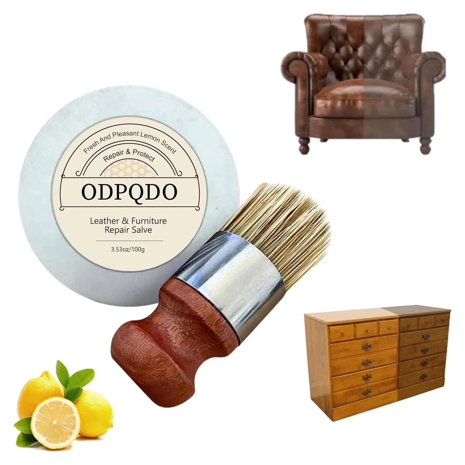 Salvador y Cepillo para Muebles ODPQDO - Crema para Cuero y Madera