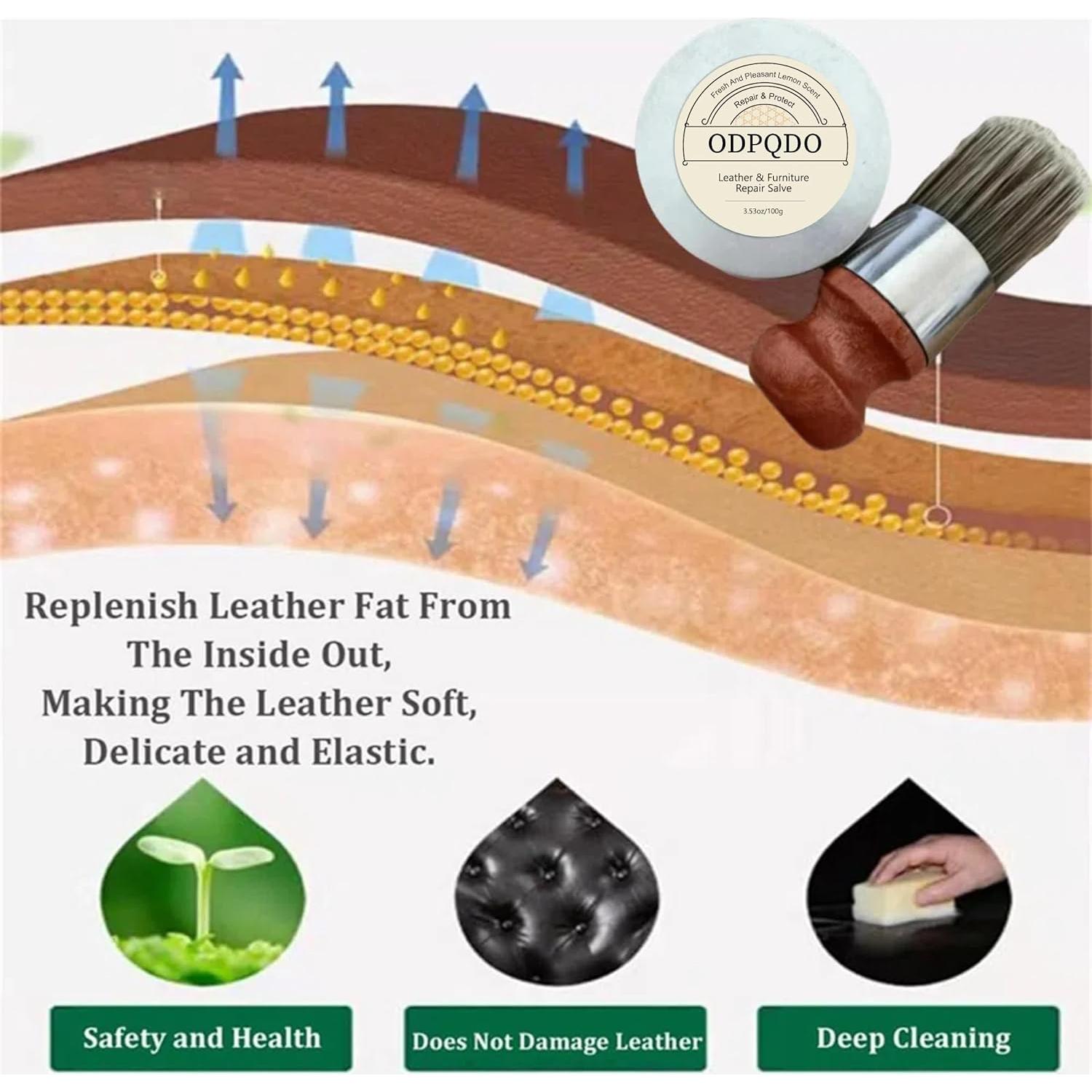 Salvador y Cepillo para Muebles ODPQDO - Crema para Cuero y Madera
